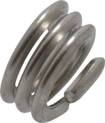 Recoil - #6-32 UNC, 0.138" OAL, Free Running Helical Insert - 2-3/4 Free Coils, Tanged, Stainless Steel, Bright Finish, 1D Insert Length - Exact Industrial Supply