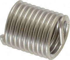 Recoil - M8x1.25 Metric Coarse, 16mm OAL, Free Running Helical Insert - 10-1/4 Free Coils, Tanged, Stainless Steel, Bright Finish, 2D Insert Length - Exact Industrial Supply