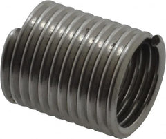 Recoil - M12x1.75 Metric Coarse, 24mm OAL, Free Running Helical Insert - Tanged, Stainless Steel, Bright Finish, 2D Insert Length - Exact Industrial Supply