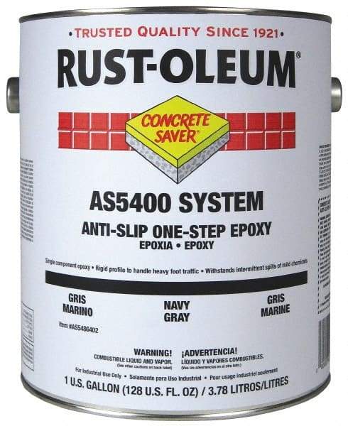 Rust-Oleum - 1 Gal Can Gloss Navy Gray Antislip Epoxy - 50 Sq Ft/Gal Coverage, <340 g/L VOC Content - Caliber Tooling