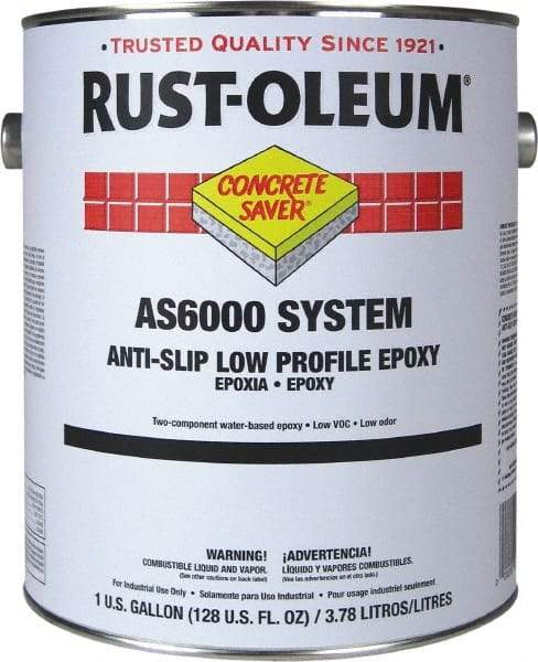 Rust-Oleum - 1 Gal Kit Gloss Silver Gray Antislip Epoxy - 80 to 100 Sq Ft/Gal Coverage, <100 g/L VOC Content - Caliber Tooling