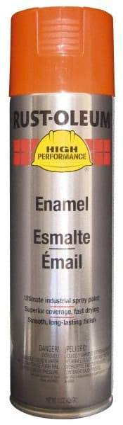 Rust-Oleum - Equipment Orange, 15 oz Net Fill, Gloss, Enamel Spray Paint - 14 Sq Ft per Can, 20 oz Container, Use on Rust Proof Paint - Caliber Tooling