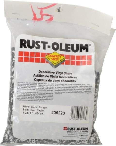 Rust-Oleum - Black/White Vinyl Floor Chips - 1 Lb Plastic Bag - Caliber Tooling