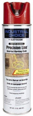 Rust-Oleum - 17 fl oz Red Marking Chalk - 500' to 530' Coverage at 1-1/4" Wide, Water-Based Formula - Caliber Tooling