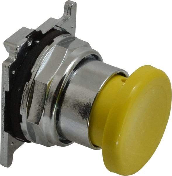 Eaton Cutler-Hammer - Extended Mushroom Head Pushbutton Switch Operator - Yellow, Round Button, Nonilluminated - Caliber Tooling