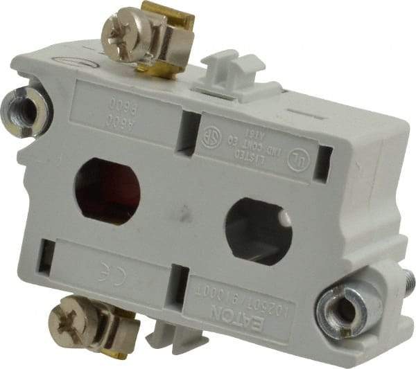 Eaton Cutler-Hammer - NC, 0.5 Amp, Electrical Switch Contact Block - 120 VAC/VDC, Pressure Terminal, 30-1/2mm Hole, For Use with E34 Operators, Standard 10250T - Caliber Tooling