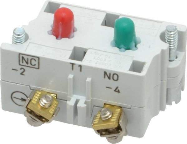 Eaton Cutler-Hammer - NO/NC, 0.5 Amp, Electrical Switch Contact Block - 120 VAC/VDC, Pressure Terminal, 30-1/2mm Hole, For Use with E34 Operators, Standard 10250T - Caliber Tooling