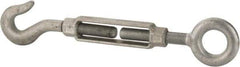 Made in USA - 4,200 Lb Load Limit, 1" Thread Diam, 6" Take Up, Steel Hook & Eye Turnbuckle - 21-1/4" Closed Length - Caliber Tooling