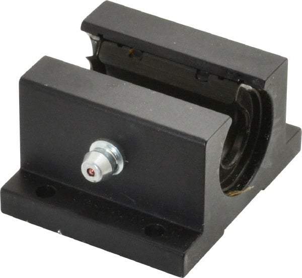 L.M76 - 0.5005" Inside Diam, Open Single Pillow Block Linear Bearing - 2" Overall Width - Caliber Tooling