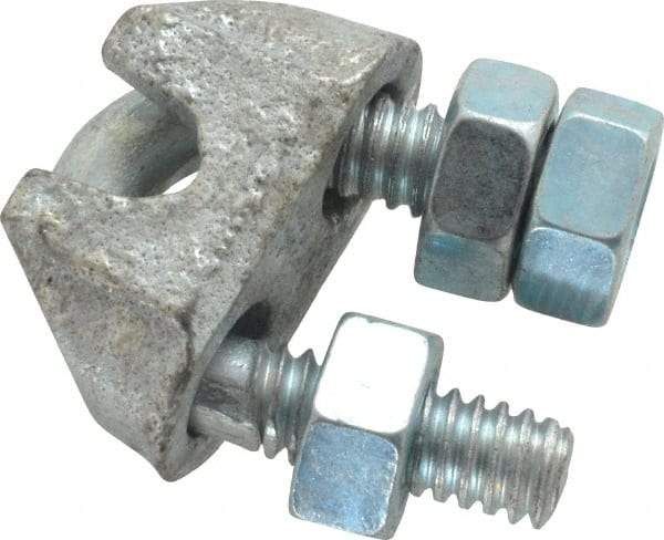 Value Collection - 3/16" Wire Rope U-Bolt Clip - Malleable Iron, Galvanized - Caliber Tooling