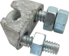 Value Collection - 3/16" Wire Rope U-Bolt Clip - Malleable Iron, Galvanized - Caliber Tooling