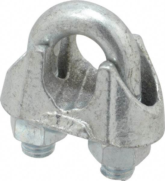 Value Collection - 7/16" Wire Rope U-Bolt Clip - Malleable Iron, Galvanized - Caliber Tooling