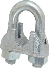 Value Collection - 1/2" Wire Rope U-Bolt Clip - Malleable Iron, Galvanized - Caliber Tooling