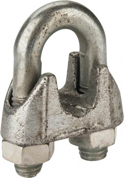 Value Collection - 9/16" Wire Rope U-Bolt Clip - Malleable Iron, Galvanized - Caliber Tooling