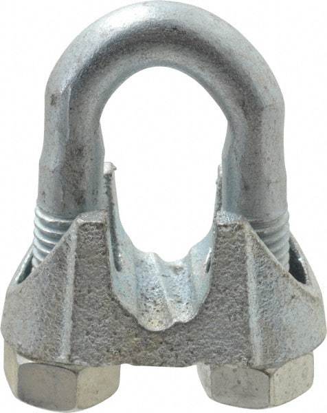 Value Collection - 5/8" Wire Rope U-Bolt Clip - Malleable Iron, Galvanized - Caliber Tooling