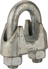 Value Collection - 7/8" Wire Rope U-Bolt Clip - Malleable Iron, Galvanized - Caliber Tooling