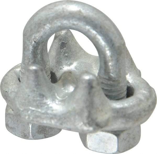 Value Collection - 1/4" Wire Rope U-Bolt Clip - Forged Steel, Galvanized - Caliber Tooling