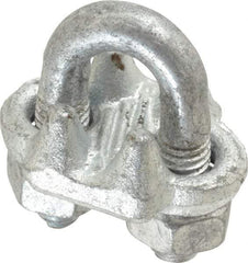 Value Collection - 5/16" Wire Rope U-Bolt Clip - Forged Steel, Galvanized - Caliber Tooling