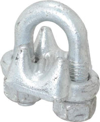 Value Collection - 3/8" Wire Rope U-Bolt Clip - Forged Steel, Galvanized - Caliber Tooling