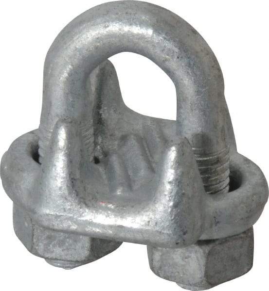 Value Collection - 1/2" Wire Rope U-Bolt Clip - Forged Steel, Galvanized - Caliber Tooling