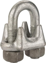 Value Collection - 3/4" Wire Rope U-Bolt Clip - Forged Steel, Galvanized - Caliber Tooling