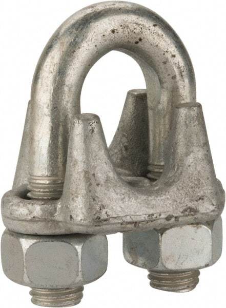 Value Collection - 7/8" Wire Rope U-Bolt Clip - Forged Steel, Galvanized - Caliber Tooling