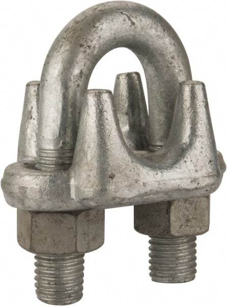 Value Collection - 1" Wire Rope U-Bolt Clip - Forged Steel, Galvanized - Caliber Tooling