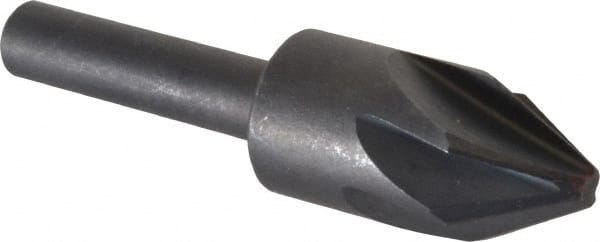 Keo - 1/2" Head Diam, 1/4" Shank Diam, 6 Flute 60° High Speed Steel Countersink - Caliber Tooling