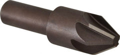 Keo - 3/4" Head Diam, 1/2" Shank Diam, 6 Flute 60° High Speed Steel Countersink - Caliber Tooling