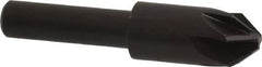 Keo - 3/8" Head Diam, 1/4" Shank Diam, 6 Flute 82° High Speed Steel Countersink - Bright Finish, 1-3/4" OAL, Single End, Straight Shank, Right Hand Cut - Caliber Tooling