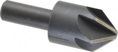 Keo - 1" Head Diam, 1/2" Shank Diam, 6 Flute 82° High Speed Steel Countersink - Bright Finish, 2-3/4" OAL, Single End, Straight Shank, Right Hand Cut - Caliber Tooling