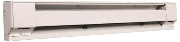 Marley - 48" Long, 208 Volt, 1000 Watt, 3413 BTU, Electric Baseboard Heater - Copper Element, Aluminum Fins, White - Caliber Tooling