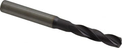 Kennametal - 6.90118mm 140° Spiral Flute Solid Carbide Screw Machine Drill Bit - Right Hand Cut, 34mm Flute Length, 79mm OAL, Standard Point, Straight Shank - Caliber Tooling