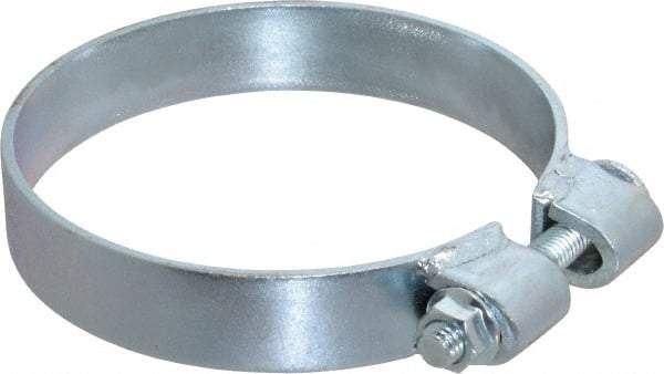 Made in USA - 5.17" ID, Steel Zinc Plated BCE Band Style Clamp - 0.12" Thick, 5" Hose - Caliber Tooling