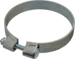 Made in USA - 5.67" ID, Steel Zinc Plated BCE Band Style Clamp - 0.12" Thick, 5-1/2" Hose - Caliber Tooling