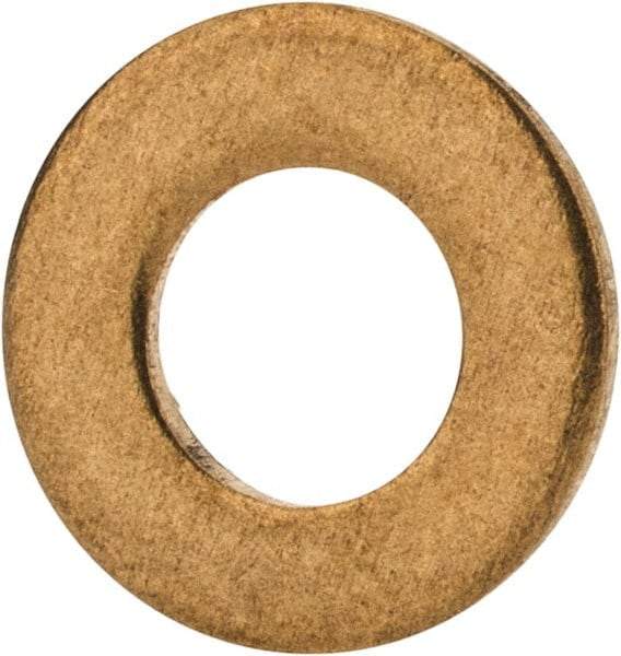 Value Collection - #6 Screw, Brass Standard Flat Washer - 0.147" ID x 0.312" OD, 0.025" Thick, Plain Finish - Caliber Tooling