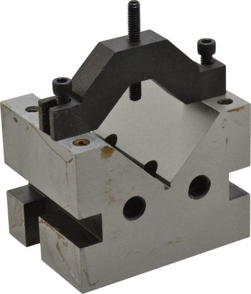 Suburban Tool - 2-7/8" Max Capacity, 90° Angle, Hardened Steel V-Block - 4" Long x 3" Wide x 3" High, Sold as Individual - Caliber Tooling