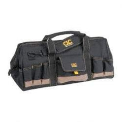 CLC - 32 Pocket Brown & Green Polyester Tool Bag - 24" Wide x 11" Deep x 12" High - Caliber Tooling