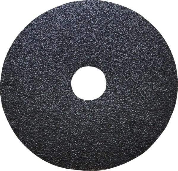 3M - 4-1/2" Diam 7/8" Hole 80 Grit Fiber Disc - Medium Grade, Zirconia Alumina, 13,300 Max RPM, Series 501C - Caliber Tooling