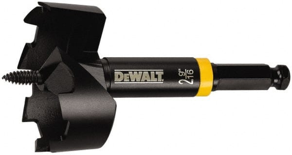 DeWALT - 1-1/2", 7/16" Hex Shank, Bright Finish, Steel Self Feed Drill Bit - Caliber Tooling