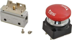 ARO/Ingersoll-Rand - 1/8" NPT Manual Mechanical Valve - 3-Way, 2 Position, Palm Button/Detent & 0.2 CV Rate - Caliber Tooling