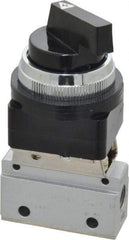 ARO/Ingersoll-Rand - 1/8" NPT Manual Mechanical Valve - 3-Way, 2 Position, Long Selector/Manual & 0.2 CV Rate - Caliber Tooling