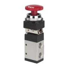 ARO/Ingersoll-Rand - 1/4" NPT Manual Mechanical Valve - 3-Way, 2 Position, Palm Button/Detent & 0.7 CV Rate - Caliber Tooling