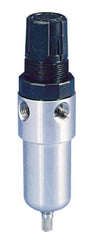 Parker - 1/4" NPT Port 1 Piece Filter/Regulator FRL Unit - Stainless Steel Bowl, 12 SCFM, 60 Max psi, 6.25" High, Manual Drain - Caliber Tooling