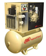 Ingersoll-Rand - 7.5 hp, 80 Gal Stationary Electric Horizontal Screw Air Compressor - Three Phase, 125 Max psi, 27 CFM, 230 Volt - Caliber Tooling