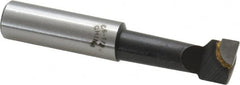 Interstate - 9/16" Min Bore Diam, 1-1/2" Max Bore Depth, 1/2 Shank Diam, Boring Bar - Right Hand Cut, Carbide-Tipped, Bright Finish - Exact Industrial Supply