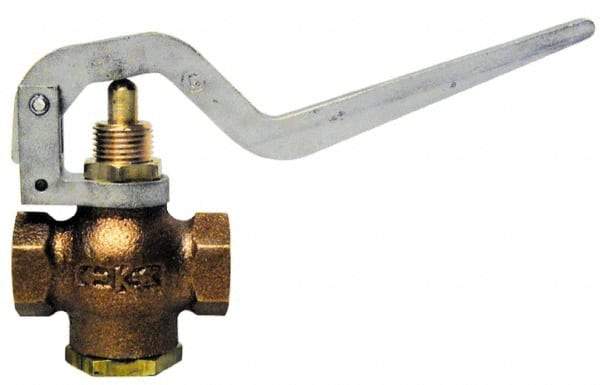 Kingston - 1-1/4" Pipe, 400 Max psi, Buna N Disc, Self Closing Control Valve - Squeeze Lever, FNPT x FNPT End Connections - Caliber Tooling