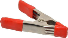 Bessey - 1" Jaw Opening Capacity, 1" Throat Depth, Spring Clamp - Steel Body, Vinyl Handle, Vinyl Tip, 4" OAL - Caliber Tooling