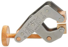 Kant Twist - 350 Lb, 1" Max Opening, 1/2" Open Throat Depth, 1/2" Closed Throat Depth, Cantilever Clamp - High Tensile Steel Jaw, Round Handle, 2-1/8" OAL, 1-3/4" Max Width - Caliber Tooling