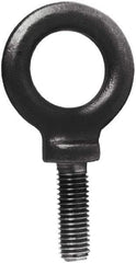 Made in USA - 4,000 Lb Capacity, Steel, 5/8-11 Thread, Fixed Lifting Eye Bolt - Fully Threaded, 1-3/4" Shank, 1-3/4" Thread Length, Shoulder - Caliber Tooling